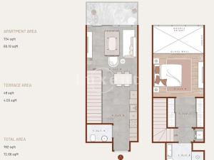 Prodej bytu 2+kk, Dubaj, Spojené arabské emiráty, 73 m2