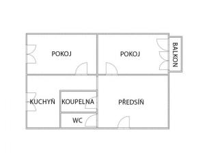 Prodej bytu 2+1, Chomutov, Holešická, 62 m2