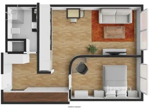 Pronájem bytu 2+kk, Praha - Chodov, Hráského, 46 m2