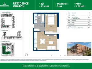Pronájem bytu 2+kk, Praha - Chodov, Líbalova, 43 m2