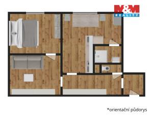 Prodej bytu 2+1, Strakonice - Strakonice I, Tržní, 43 m2