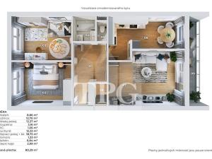 Prodej bytu 3+1, Praha - Černý Most, Vašátkova, 80 m2
