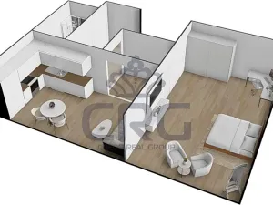 Pronájem bytu 2+kk, Brno, Nové sady, 48 m2