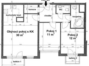 Prodej bytu 3+kk, Praha - Letňany, Miroslava Hajna, 71 m2
