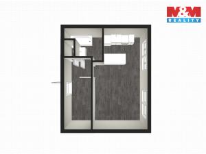 Prodej bytu 1+kk, Opočno, Pohořská, 40 m2