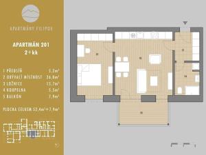 Prodej bytu 2+kk, Javorník, 52 m2
