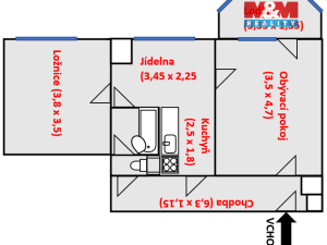 Prodej bytu 2+1, Přerov - Přerov I-Město, Osmek, 54 m2