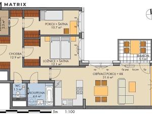 Prodej bytu 3+kk, Praha - Vysočany, Pod Harfou, 80 m2