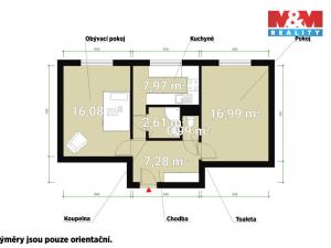 Pronájem bytu 2+1, Planá, Smetanova, 55 m2