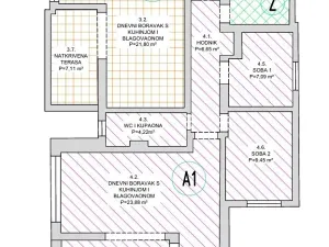 Prodej bytu 3+1, Novalja, Chorvatsko, 59 m2