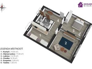 Prodej bytu 2+1, Boskovice, Lidická, 57 m2