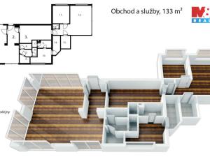 Prodej obchodního prostoru, Praha - Vršovice, Kubánské náměstí, 133 m2