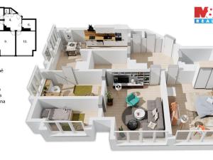 Prodej bytu 4+1, Praha - Holešovice, Veverkova, 124 m2