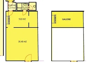 Pronájem obchodního prostoru, Praha - Karlín, Šaldova, 57 m2