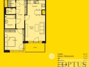 Pronájem bytu 2+kk, Praha - Jinonice, Pod stolovou horou, 53 m2