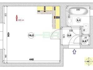 Pronájem bytu 1+kk, Praha - Michle, Brtnická, 25 m2