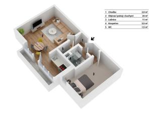 Prodej bytu 2+kk, Brno, Mojmírovo náměstí, 46 m2