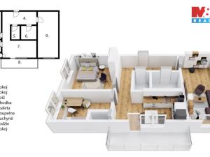 Prodej bytu 3+1, Broumov - Nové Město, Sídliště Křinické, 70 m2