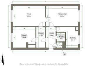 Prodej bytu 3+1, Vsetín, Jasenická, 72 m2