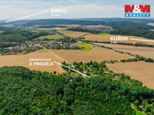 Prodej zahrady, Kuřim, 418 m2