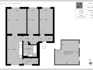Prodej bytu 3+1, Lovosice, Žižkova, 72 m2