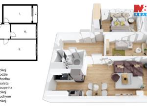 Prodej bytu 3+kk, Praha - Černý Most, Vašátkova, 60 m2