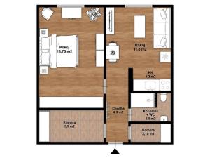 Prodej bytu 2+kk, Pardubice, Luďka Matury, 49 m2