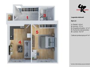 Prodej bytu 2+kk, Praha - Žižkov, Hartigova, 51 m2