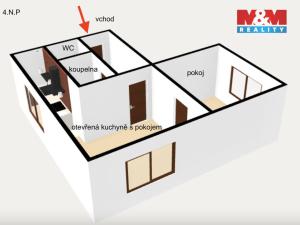 Pronájem bytu 2+kk, Meziměstí, Dlouhá, 52 m2