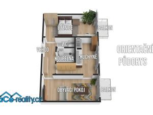 Pronájem bytu 2+kk, Kostelec nad Orlicí, Příkopy, 52 m2