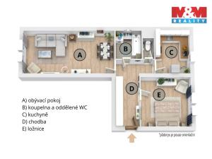 Prodej bytu 2+1, Nymburk, Rybářská, 57 m2