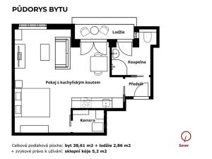 Prodej bytu 1+kk, Praha - Žižkov, Jeseniova, 39 m2