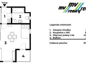 Prodej bytu 1+kk, Praha - Hrdlořezy, V třešňovce, 35 m2