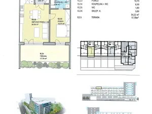 Pronájem bytu 2+kk, Hradec Králové, Kubelíkova, 54 m2