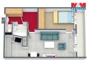 Prodej bytu 2+1, Teplice, Alejní, 46 m2