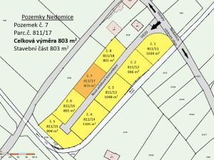 Prodej pozemku, Nedomice, 803 m2