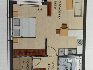Pronájem bytu 2+kk, Praha - Hlubočepy, náměstí Olgy Scheinpflugové, 54 m2
