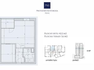 Pronájem bytu 2+kk, Praha - Vysočany, Za Krejcárkem, 49 m2