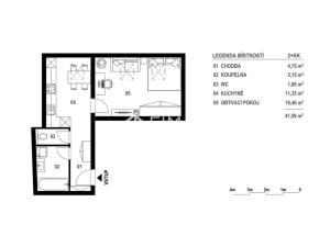 Prodej bytu 2+kk, Židlochovice, Komenského, 47 m2