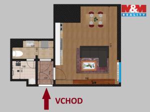 Pronájem bytu 1+kk, Kutná Hora - Hlouška, Trebišovská, 37 m2