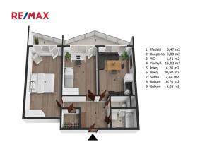 Prodej bytu 2+1, Praha - Černý Most, náměstí Plukovníka Vlčka, 83 m2