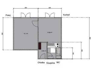 Pronájem bytu 1+1, Bílina, Sídliště U Nového nádraží, 36 m2