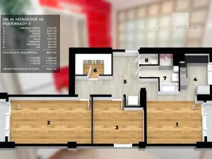 Prodej bytu 3+1, Poděbrady, Dr. Horákové, 86 m2