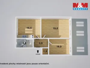 Prodej bytu 2+1, Ústí nad Labem - Ústí nad Labem-centrum, Ve Smyčce, 73 m2