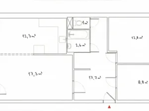 Pronájem bytu 3+kk, Teplice, Trnovanská, 73 m2