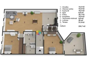 Prodej bytu 3+1, Znojmo, Zelenářská, 192 m2