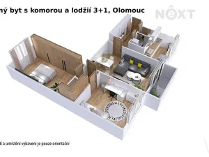 Prodej bytu 3+1, Olomouc, tř. Kosmonautů, 73 m2
