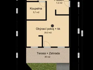 Pronájem bytu 2+kk, Rousínov, Zahradní, 57 m2