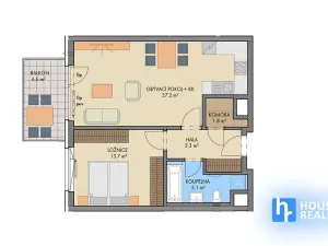 Pronájem bytu 2+kk, Praha - Prosek, Čakovická, 55 m2