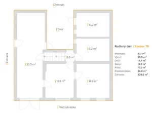 Prodej rodinného domu, Spešov, 77 m2